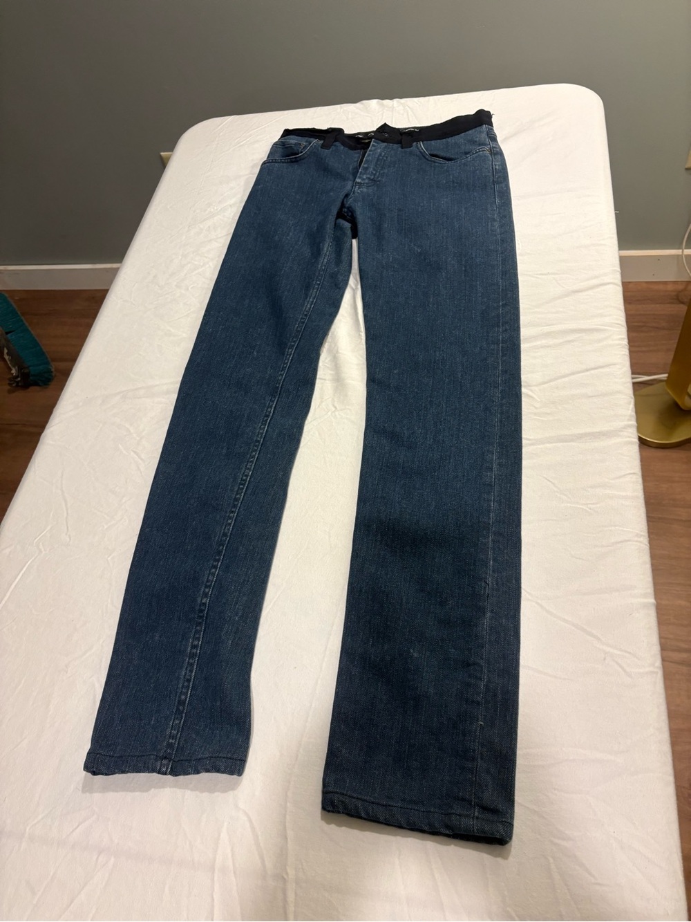 Lanvin Dark Blue Straight-Leg Women's Jeans